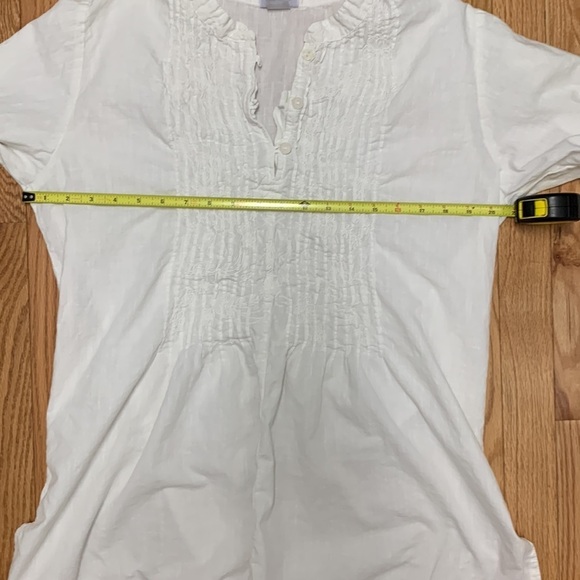 Handmade White Cotton Embroidered Tunic - Picture 7 of 8